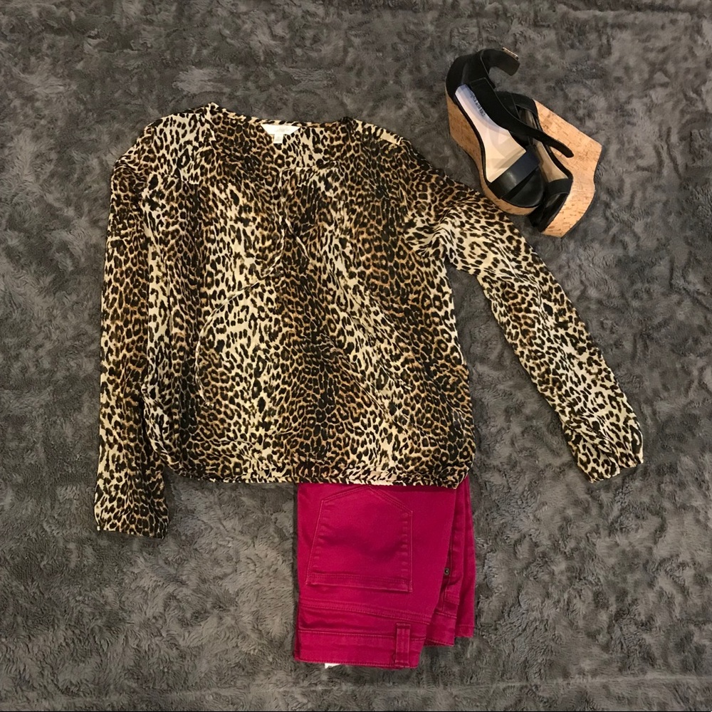 Leopard Sheer Top